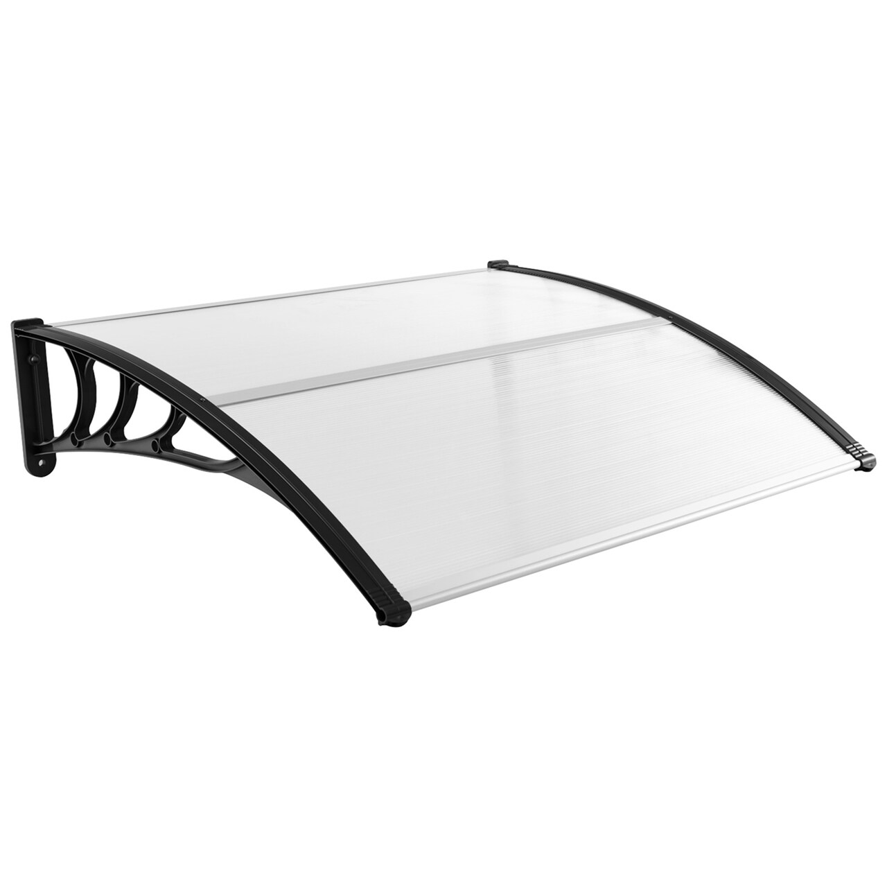 Costway 48" x 40" Window Outdoor Awning Door Canopy Exterior Awning Canopy Black/Grey